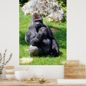 Poster gorille des basses terres de l'Ouest (Cuisine)