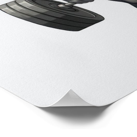 Poster Gorille d'haltère (Coin)