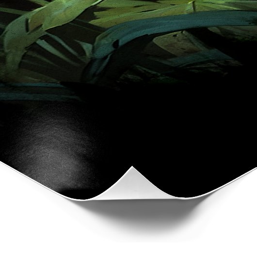 Poster Gorille du Silverback dans la jungle rwandaise (Coin)