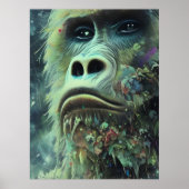 Poster Gorille et Plante (Devant)