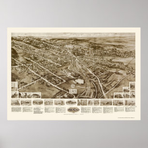Poster Goshen, carte panoramique de NY - 1922