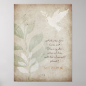 Poster Gospel, Matthew 3:16-17; Scripture Wall Art, Bible (Devant)