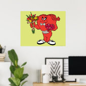 Poster Gossamer avec rose (Bureau à domicile)