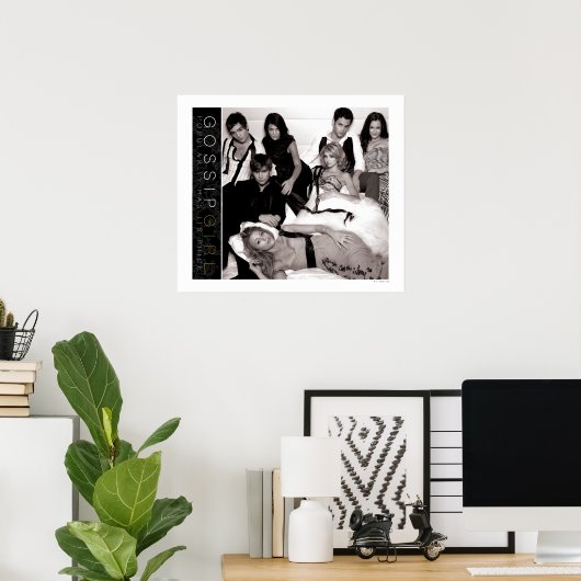 Poster Gossip Girl Black and White Group Graphisme (Bureau à domicile)