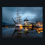 Poster Göteborg, Port de Suède<br><div class="desc">Göteborg, port suédois la nuit, pittoresque.</div>