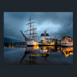 Poster Göteborg, Port de Suède<br><div class="desc">Göteborg,  port suédois la nuit,  pittoresque.</div>