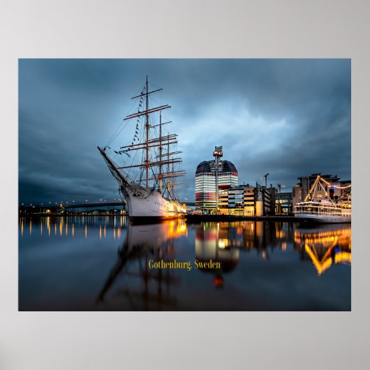 Poster Göteborg, Port de Suède (Devant)