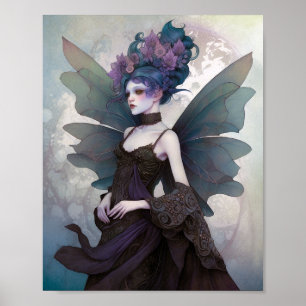 Poster Goth Dark Fairy Girl Imaginaire Art