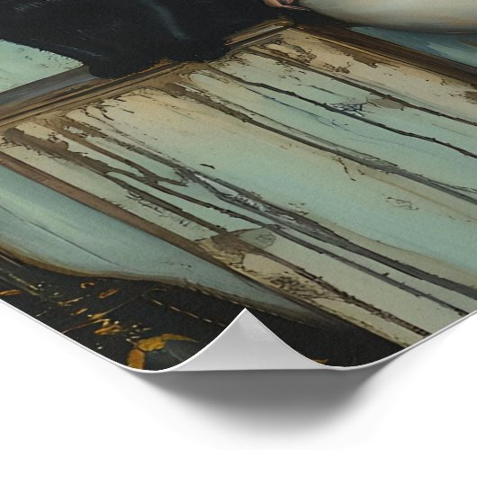 Poster Goth Fairy with Ghost Sitting on Toilet Quiret Art (Coin)