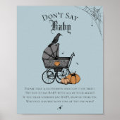 Poster Goth Halloween Ne pas dire Baby Blue Shower Jeu (Devant)