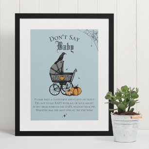 Poster Goth Halloween Ne pas dire Baby Blue Shower Jeu