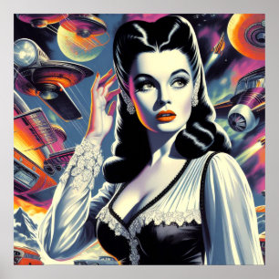 Poster Goth Sci-fi Girl