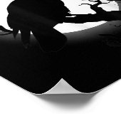 Poster Gothic Crow F-caw-f Moon Halloween Tee  (Coin)