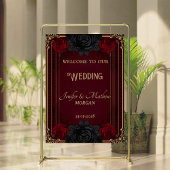 Poster Gothic Dark Romance Elegant Welcome Sign