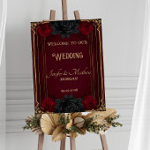 Poster Gothic Dark Romance Elegant Welcome Sign