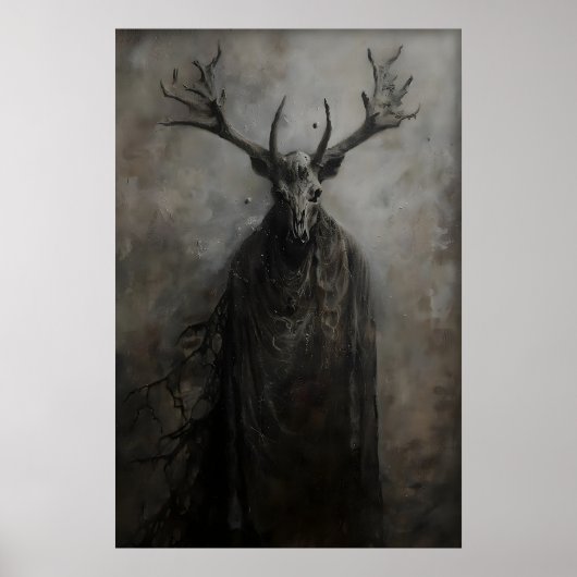 Poster Gothic Forest Spirit Print, Forester Dark Academia (Devant)