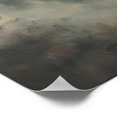 Poster Gothic Grave Under Foggy Trees Dark Halloween (Coin)