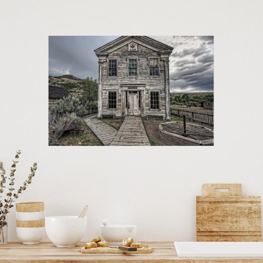 Poster GOTHIC LODGE and SCHOOL - BANNACK MONTANA (Cuisine)