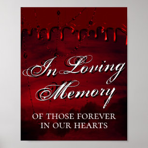 Poster Gothic Luxe   Noir et Rouge Foncé En Mémoire Aiman