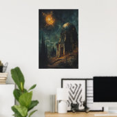 Poster Gothic Observatory Space Printable Dark Fantasy (Bureau à domicile)