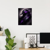 Poster Gothic Purple Raven Wall Art (Bureau à domicile)