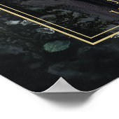 Poster Gothic Ruins Wedding Black And Gold Welcome Sign (Coin)