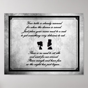 Poster Gothic Victorian Wedding Sign