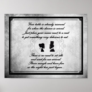 Poster Gothic Victorian Wedding Sign
