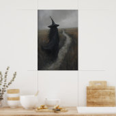 Poster Gothic Witch Rustic Landscape Art Printable, Dark (Cuisine)
