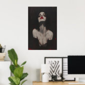 Poster Gothic Woman in Red Macabre Art Printable, Dark (Bureau à domicile)