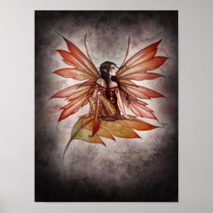Poster Gothique Automne Fairy Imaginaire Art