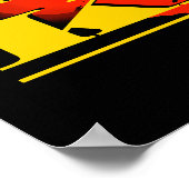 Poster Gothique Crâne Roses rouges (Coin)