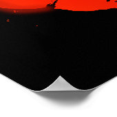 Poster Gothique Crâne Roses rouges (Coin)