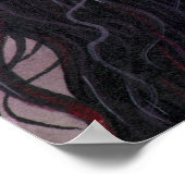 Poster gothique de la petite fille de chauve-souri (Coin)