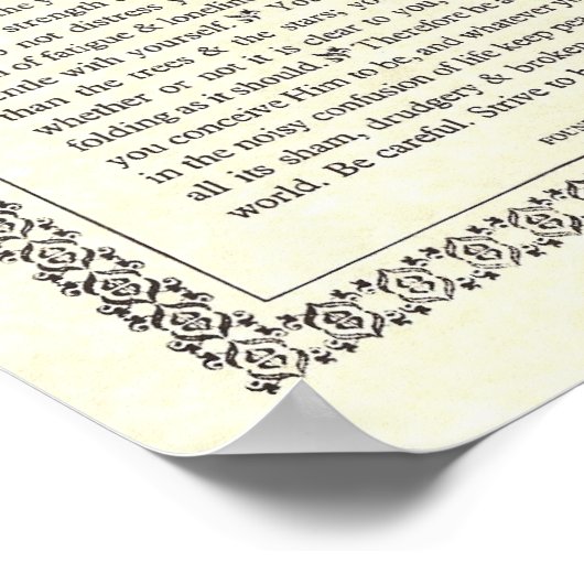 Poster Gothique DESIDERATA (Coin)