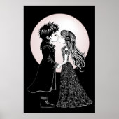 Poster Gothique Emo Enfants Kiss Valentine's Day (Devant)
