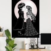 Poster Gothique Emo Enfants Kiss Valentine's Day (Bureau à domicile)