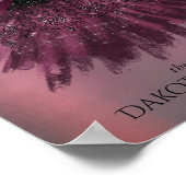 Poster Gothique Fairy Fuchsia Gown | Punk Rock rose Magen (Coin)