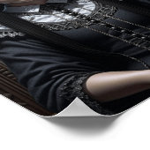 Poster Gothique fille hantée Halloween (Coin)