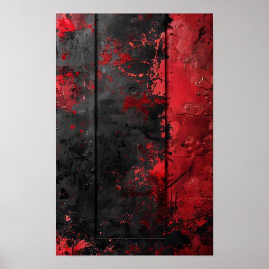 Poster gothique Grunge Vanta Black & Red (Devant)