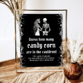 Poster Gothique Halloween Devinez Combien De Candy Corn J