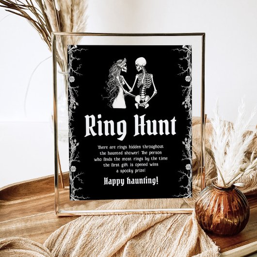 Poster Gothique Halloween Fête des mariées Ring Chasse Je