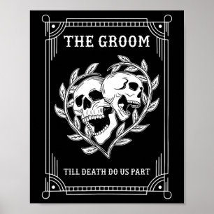 Poster Gothique Halloween mariée mariée Mariage Chelorett