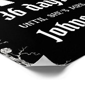 Poster Gothique Halloween Squelette Jours Jusqu'À Ce Qu'E (Coin)