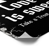 Poster Gothique Halloween squelette L'amour est doux sign (Coin)