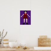 Poster Gothique Halloween Vampire Lady (Cuisine)
