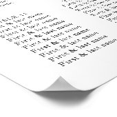 Poster Gothique Halloween Vintage Mariage Carte de siège (Coin)