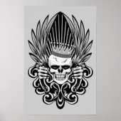 Poster Gothique King Skull (Devant)