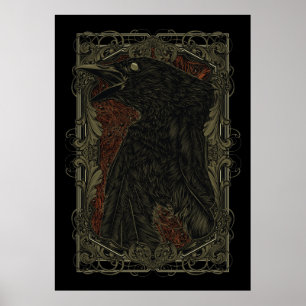 Poster Gothique la corneille morte