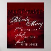 Poster Gothique Luxe | Bar Black and Red Bloody Mary (Devant)